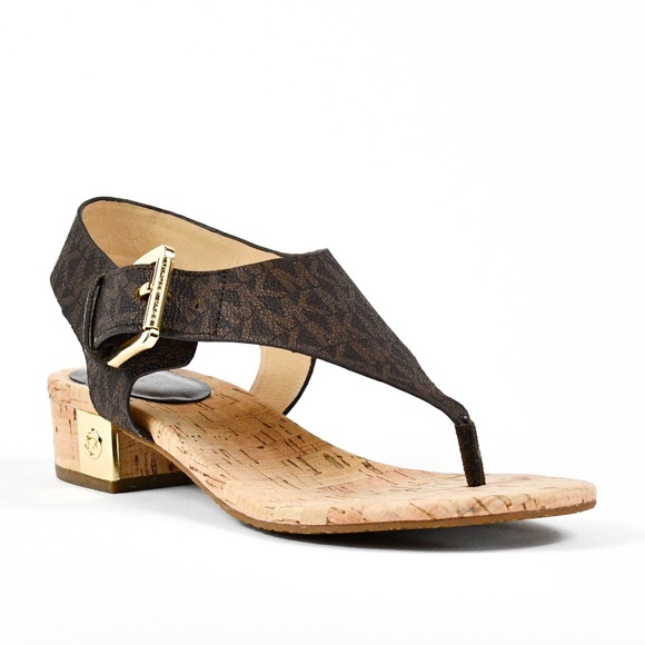 michael michael kors london thong block heel sandals